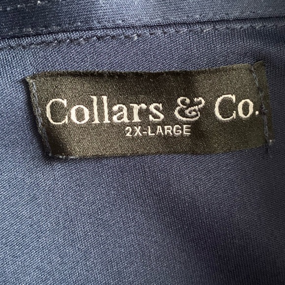 Collars & Co. Dress Collar Polo Blue Size 2XL - Picture 4 of 5